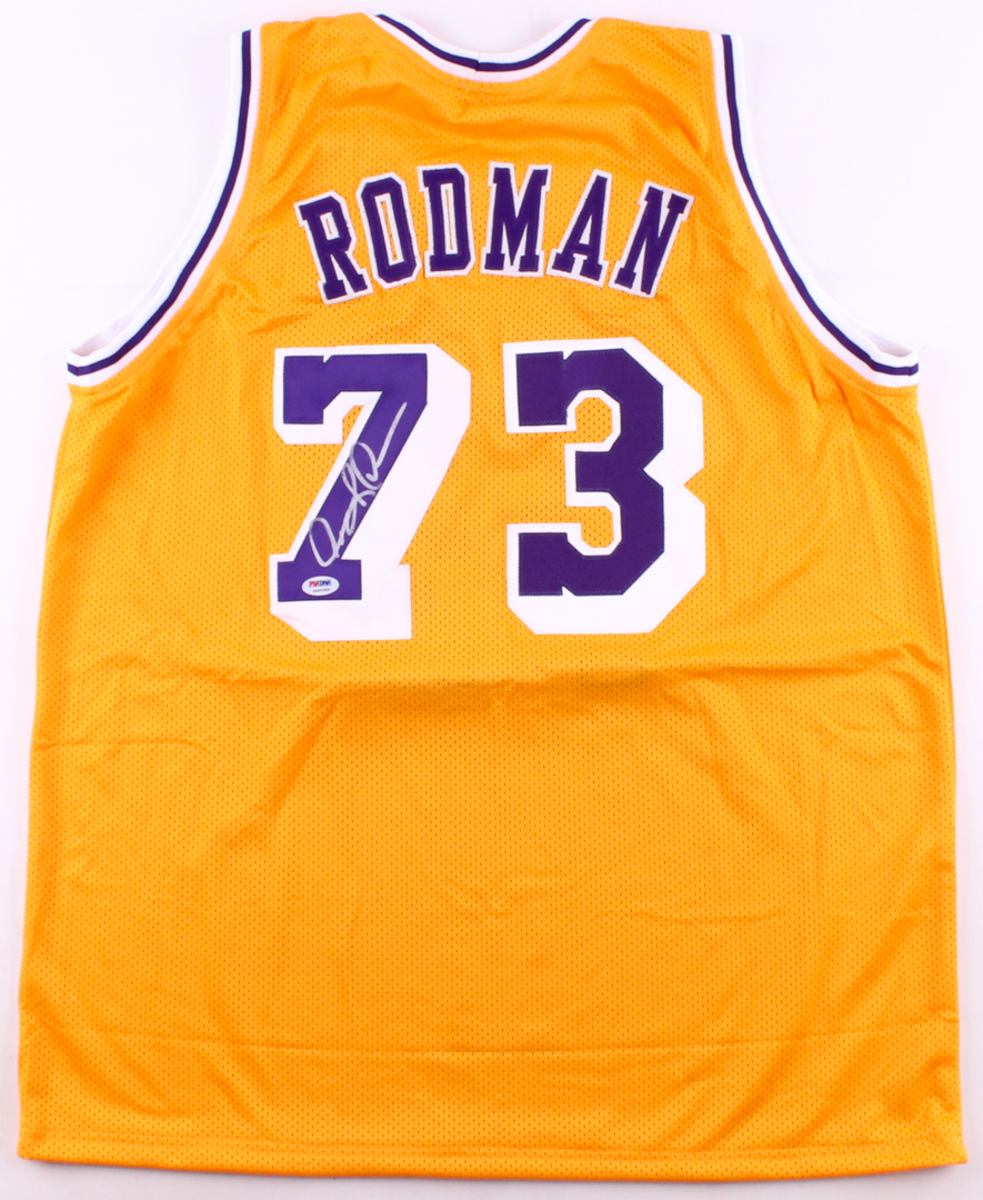 Dennis Rodman Signed Jersey (PSA COA) at PristineAuction.com Dennis Rodman Signed Jersey (PSA COA) at PristineAuction.com