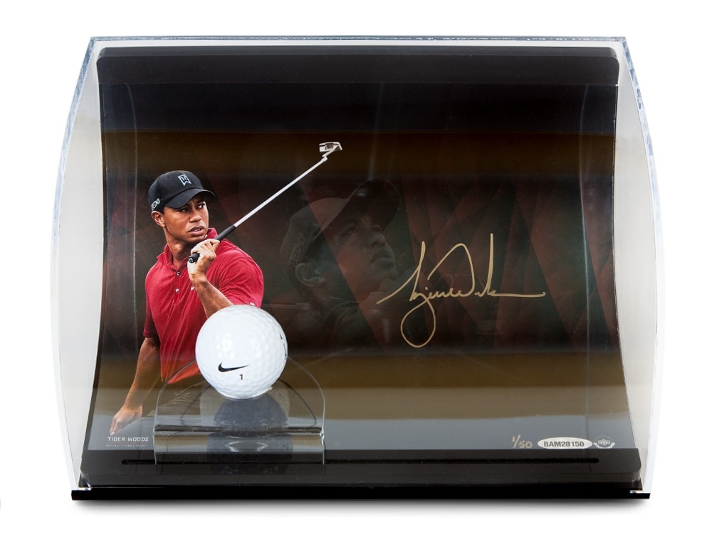 Tiger Woods Signed 8x10 Limited Edition Photo Display with Range Driven Ball (UDA COA) at PristineAuction.com Tiger Woods Signed 8x10 Limited Edition Photo Display with Range Driven Ball (UDA COA) at PristineAuction.com