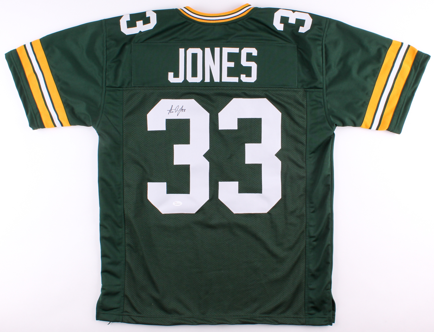 Aaron Jones Signed Packers Jersey (JSA COA) at PristineAuction.com Aaron Jones Signed Packers Jersey (JSA COA) at PristineAuction.com