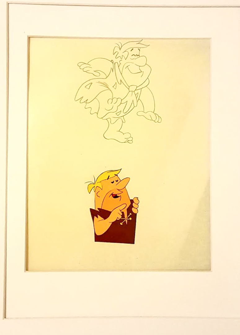 Fred Flintstone & Barney Rubble 1980 Fruity Pebbles TV Commercial Original Custom Matted 16x20 Animation Art Production Cel & Drawing at PristineAuction.com Fred Flintstone & Barney Rubble 1980 Fruity Pebbles TV Commercial Original Custom Matted 16x20 Animation Art Production Cel & Drawing at PristineAuction.com