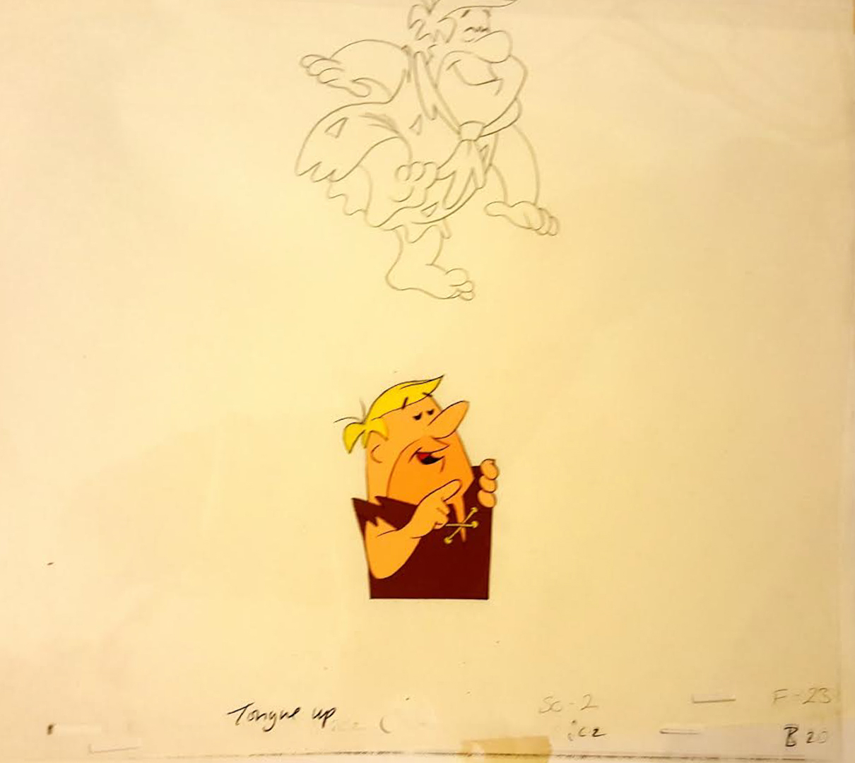 Fred Flintstone & Barney Rubble 1980 Fruity Pebbles TV Commercial Original Custom Matted 16x20 Animation Art Production Cel & Drawing at PristineAuction.com Fred Flintstone & Barney Rubble 1980 Fruity Pebbles TV Commercial Original Custom Matted 16x20 Animation Art Production Cel & Drawing at PristineAuction.com