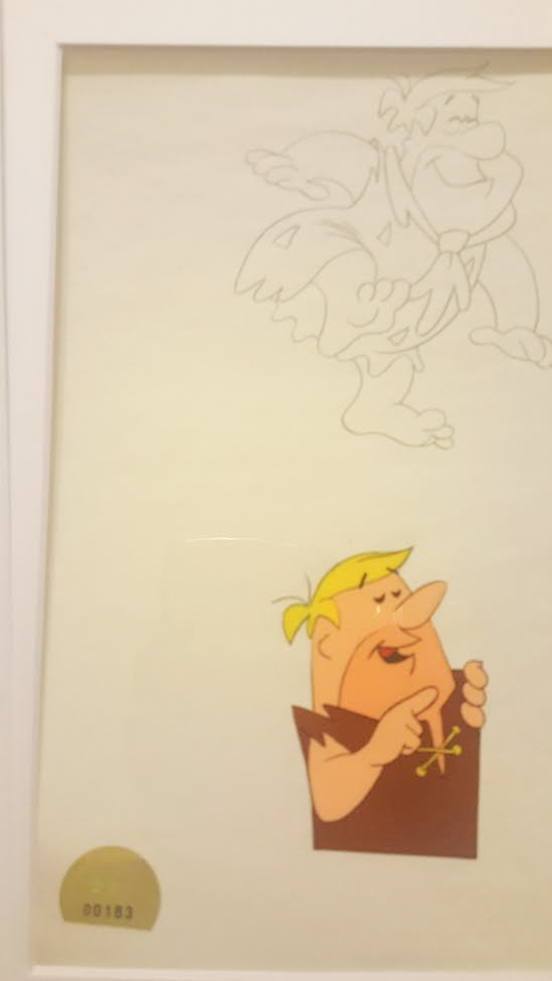 Fred Flintstone & Barney Rubble 1980 Fruity Pebbles TV Commercial Original Custom Matted 16x20 Animation Art Production Cel & Drawing at PristineAuction.com Fred Flintstone & Barney Rubble 1980 Fruity Pebbles TV Commercial Original Custom Matted 16x20 Animation Art Production Cel & Drawing at PristineAuction.com