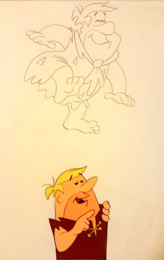Fred Flintstone & Barney Rubble 1980 Fruity Pebbles TV Commercial Original Custom Matted 16x20 Animation Art Production Cel & Drawing at PristineAuction.com Fred Flintstone & Barney Rubble 1980 Fruity Pebbles TV Commercial Original Custom Matted 16x20 Animation Art Production Cel & Drawing at PristineAuction.com