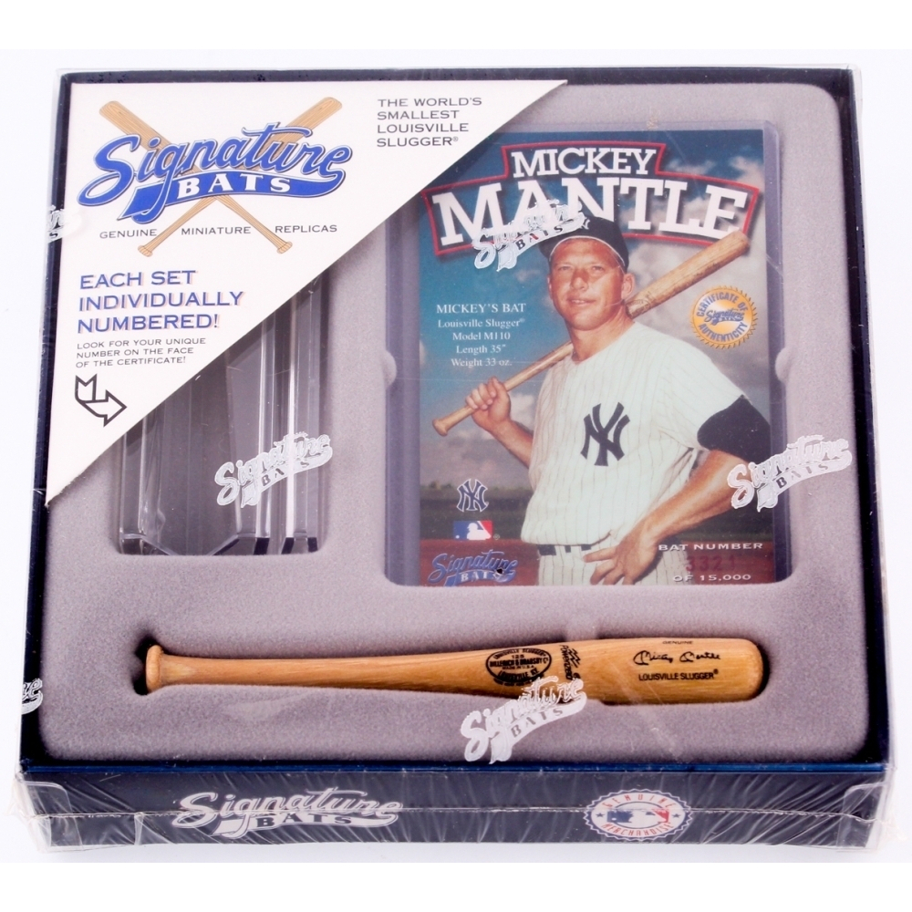 Mickey Mantle Limited Edition Signature Bats Set with Mini Louisville