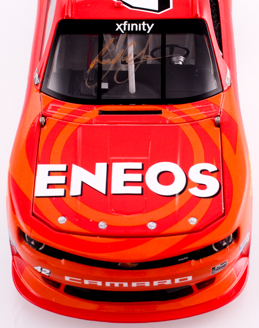 Kyle Larson Signed NASCAR #42 ENEOS 2015 Camero 1:24 Limited Edition Premium Action Die Cast Car (PA COA) at PristineAuction.com Kyle Larson Signed NASCAR #42 ENEOS 2015 Camero 1:24 Limited Edition Premium Action Die Cast Car (PA COA) at PristineAuction.com