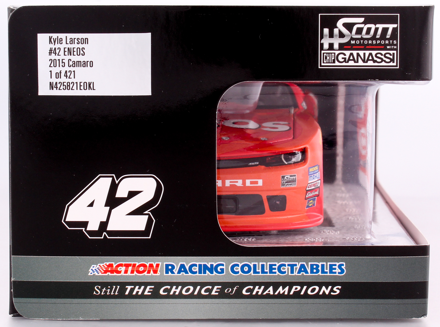Kyle Larson Signed NASCAR #42 ENEOS 2015 Camero 1:24 Limited Edition Premium Action Die Cast Car (PA COA) at PristineAuction.com Kyle Larson Signed NASCAR #42 ENEOS 2015 Camero 1:24 Limited Edition Premium Action Die Cast Car (PA COA) at PristineAuction.com