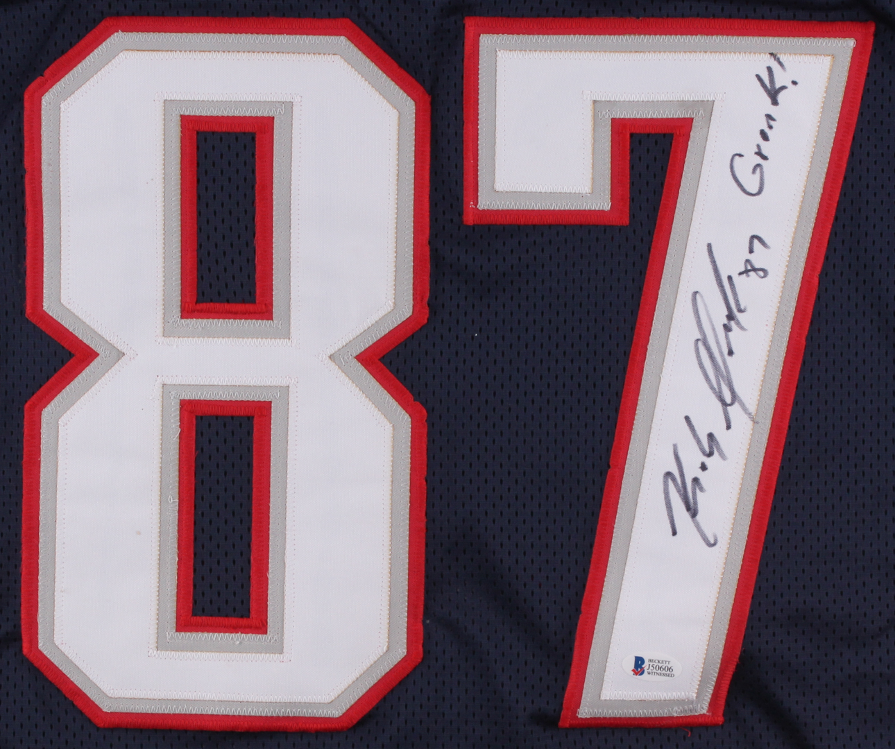 Rob Gronkowski Signed Patriots Jersey Inscribed "Gronk!" (Beckett COA) at PristineAuction.com Rob Gronkowski Signed Patriots Jersey Inscribed "Gronk!" (Beckett COA) at PristineAuction.com