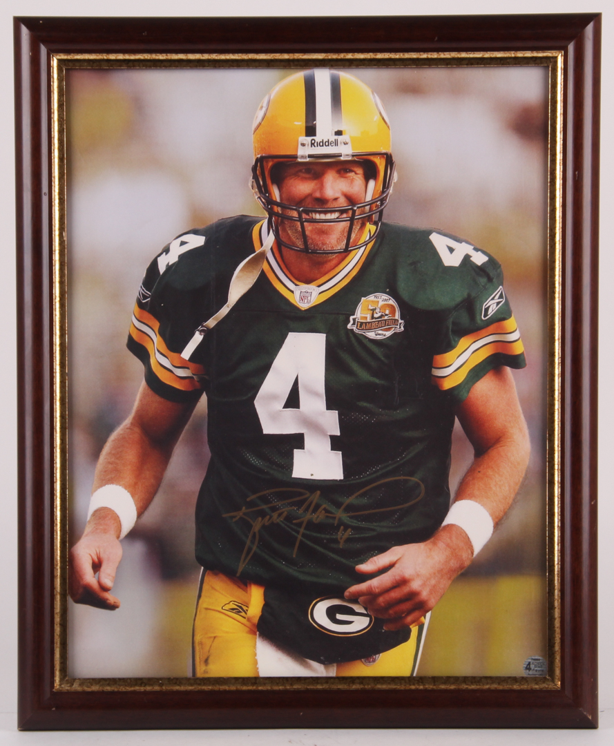 Brett Favre Signed Packers 18.75x22.75 Framed Photo Display (Favre Hologram) at PristineAuction.com Brett Favre Signed Packers 18.75x22.75 Framed Photo Display (Favre Hologram) at PristineAuction.com