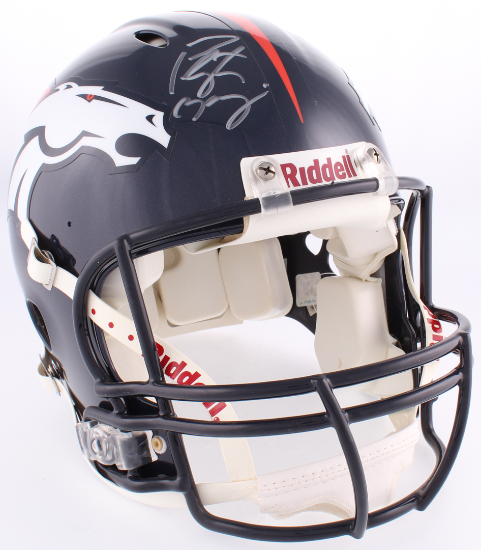 Peyton Manning Signed Broncos Full-Size Authentic On-Field Helmet (Steiner COA) at PristineAuction.com Peyton Manning Signed Broncos Full-Size Authentic On-Field Helmet (Steiner COA) at PristineAuction.com