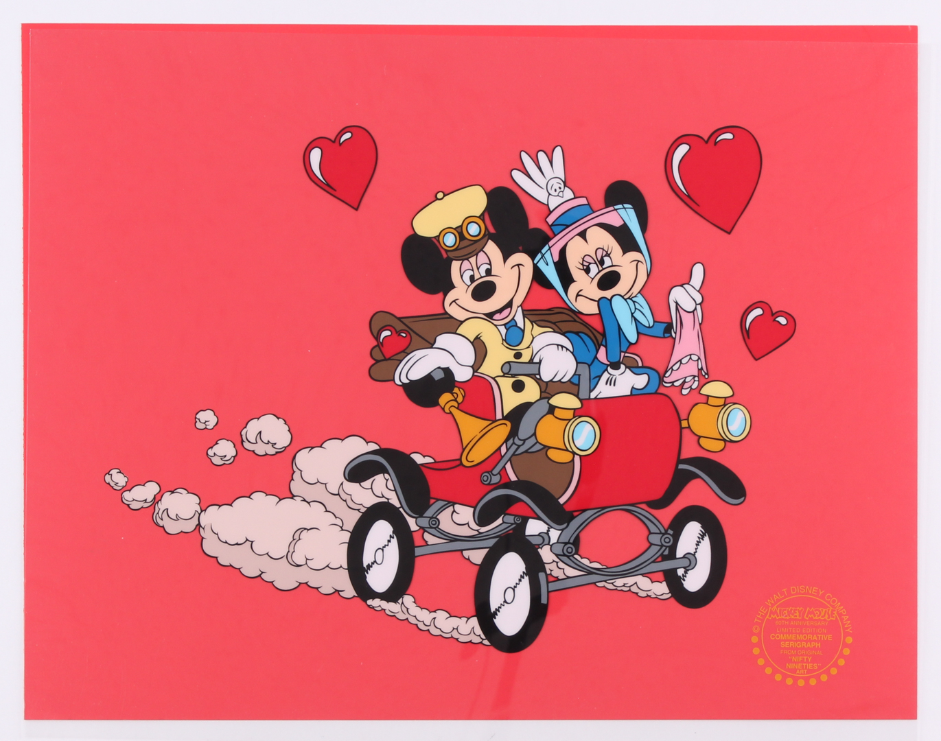Mickey Mouse & Minnie Mouse Walt Disney "Nifty Nineties" 11x14 LE Animation Serigraph Cel at PristineAuction.com Mickey Mouse & Minnie Mouse Walt Disney "Nifty Nineties" 11x14 LE Animation Serigraph Cel at PristineAuction.com