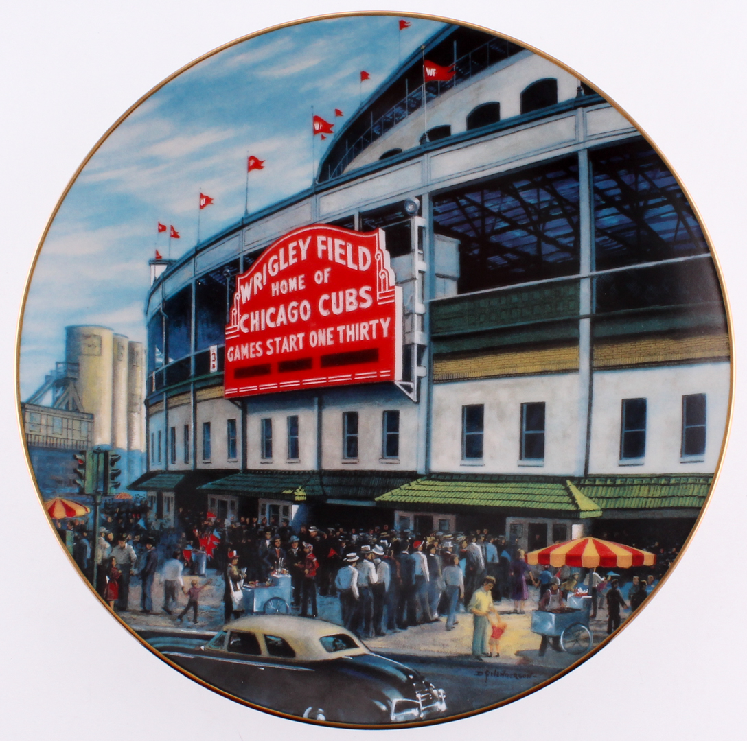 "Wrigley Field: The Friendly Confines" Bradford Exchange Limited Edition Porcelain Plate at PristineAuction.com "Wrigley Field: The Friendly Confines" Bradford Exchange Limited Edition Porcelain Plate at PristineAuction.com