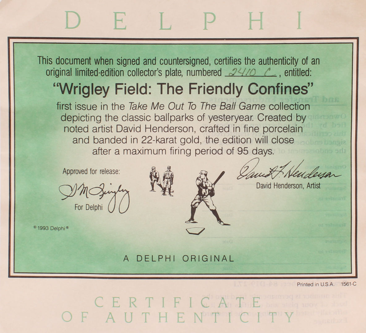 "Wrigley Field: The Friendly Confines" Bradford Exchange Limited Edition Porcelain Plate at PristineAuction.com "Wrigley Field: The Friendly Confines" Bradford Exchange Limited Edition Porcelain Plate at PristineAuction.com