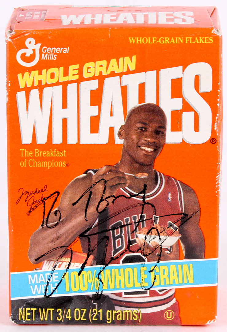 Michael Jordan Signed Mini Wheaties Cereal Box (JSA LOA) at PristineAuction.com Michael Jordan Signed Mini Wheaties Cereal Box (JSA LOA) at PristineAuction.com