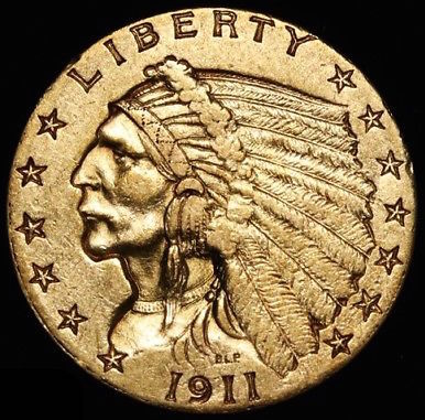 1911 $2.50 Indian Head Quarter Eagle Gold Coin at PristineAuction.com 1911 $2.50 Indian Head Quarter Eagle Gold Coin at PristineAuction.com