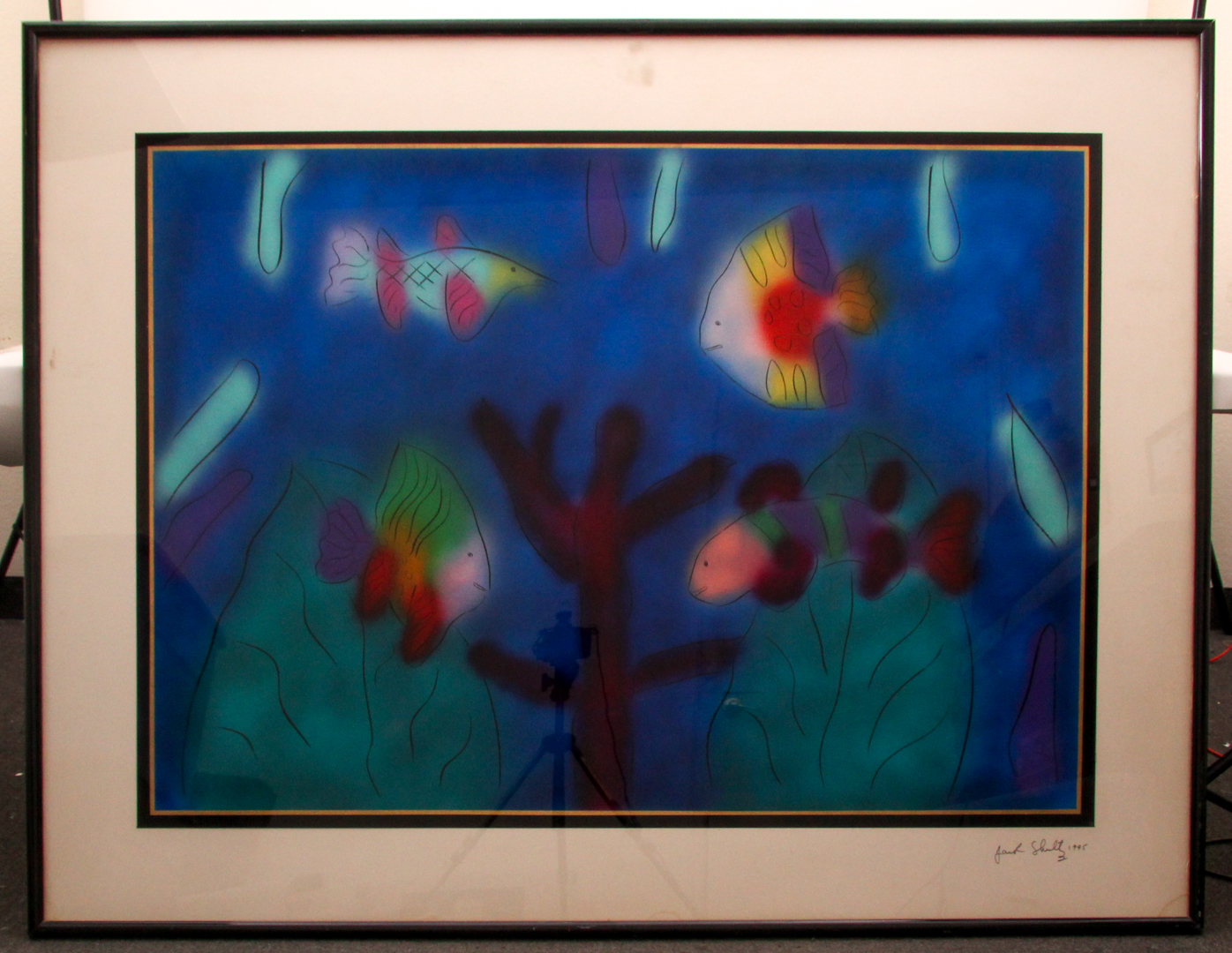 Jack Shultz Signed 47x61 Custom Framed Original Acrylic Painting Inscribed "1995" (PA LOA) at PristineAuction.com Jack Shultz Signed 47x61 Custom Framed Original Acrylic Painting Inscribed "1995" (PA LOA) at PristineAuction.com