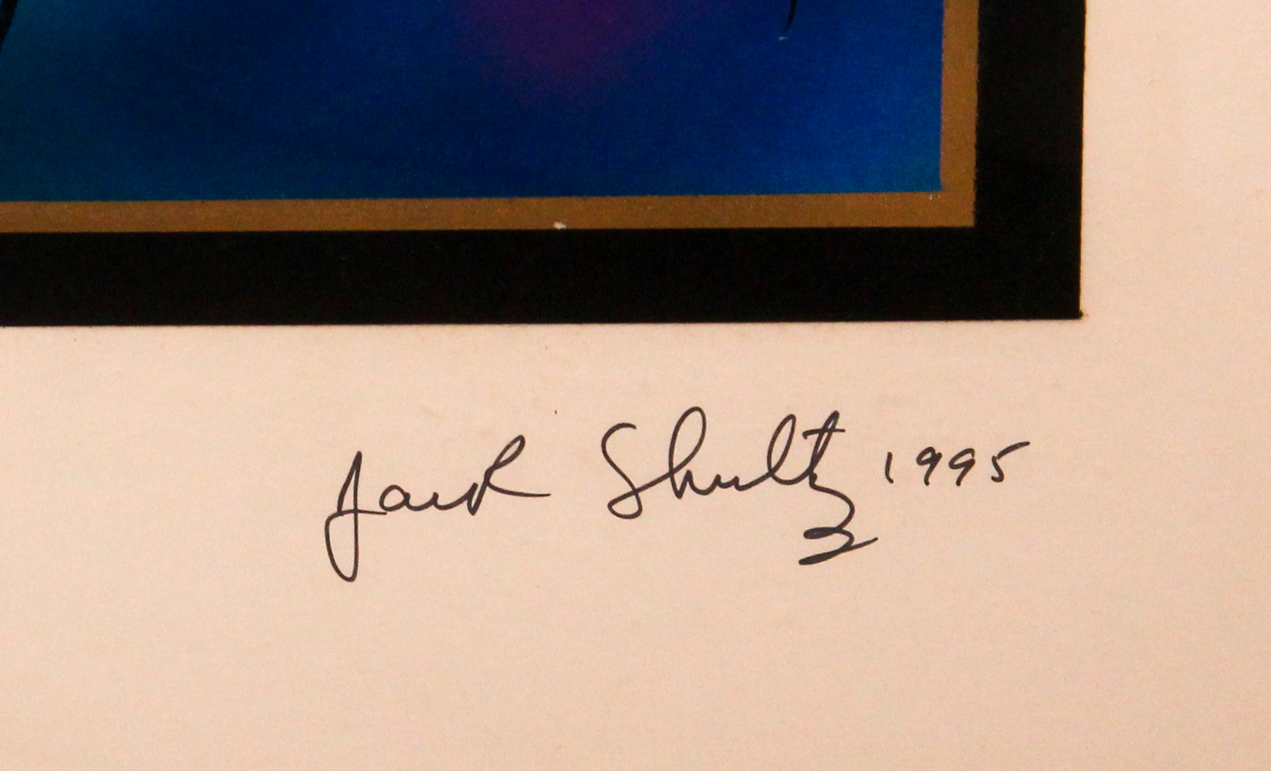 Jack Shultz Signed 47x61 Custom Framed Original Acrylic Painting Inscribed "1995" (PA LOA) at PristineAuction.com Jack Shultz Signed 47x61 Custom Framed Original Acrylic Painting Inscribed "1995" (PA LOA) at PristineAuction.com