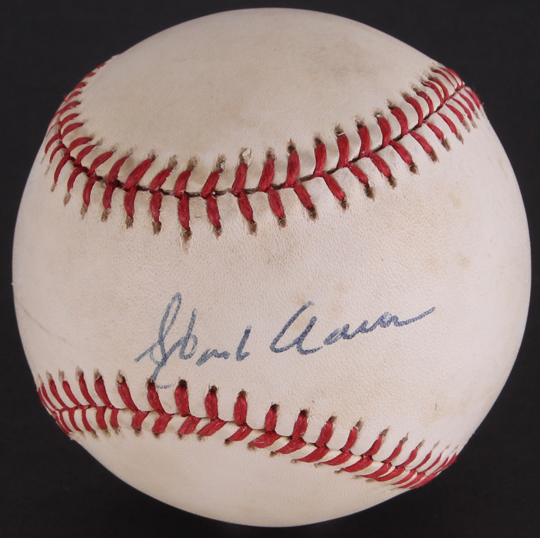 Hank Aaron Signed ONL Baseball (JSA LOA) at PristineAuction.com Hank Aaron Signed ONL Baseball (JSA LOA) at PristineAuction.com