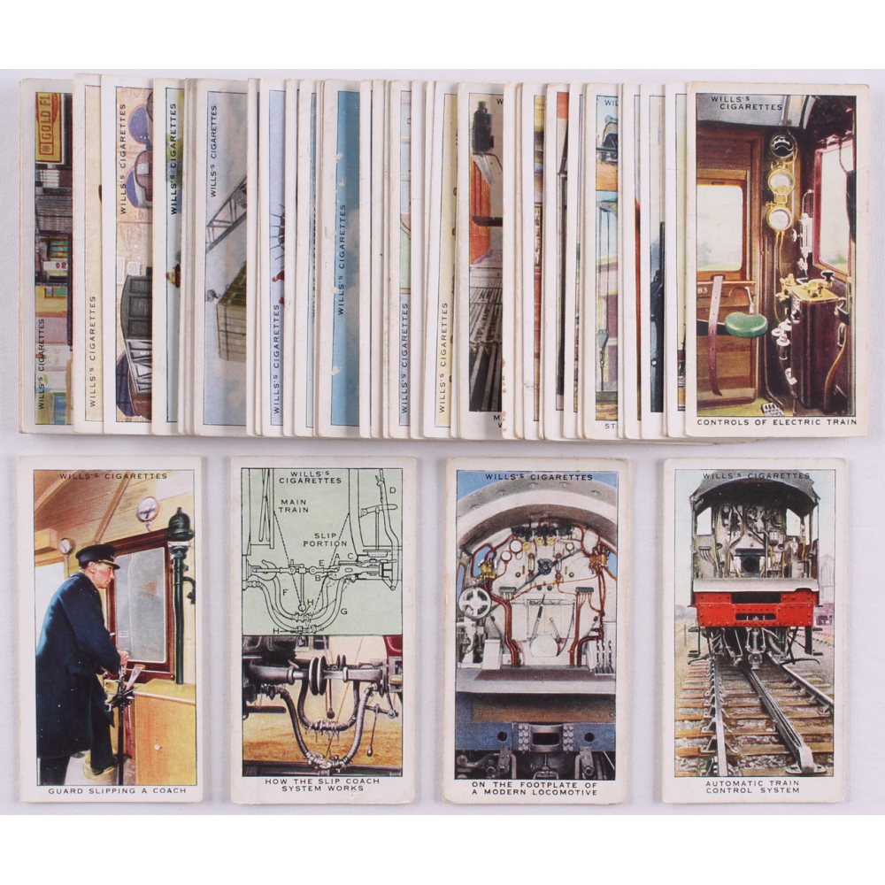 1938 Will's "Railway Equipment" Complete Set of (50) Cigarettes Cards