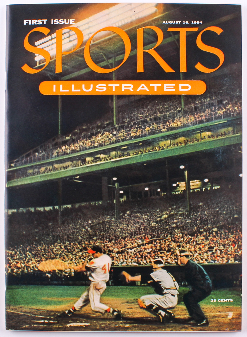 Original First Issue Sports Illustrated Magazine from August 16, 1954 With Original Cover Display (Sports Illustrated LOA) at PristineAuction.com Original First Issue Sports Illustrated Magazine from August 16, 1954 With Original Cover Display (Sports Illustrated LOA) at PristineAuction.com