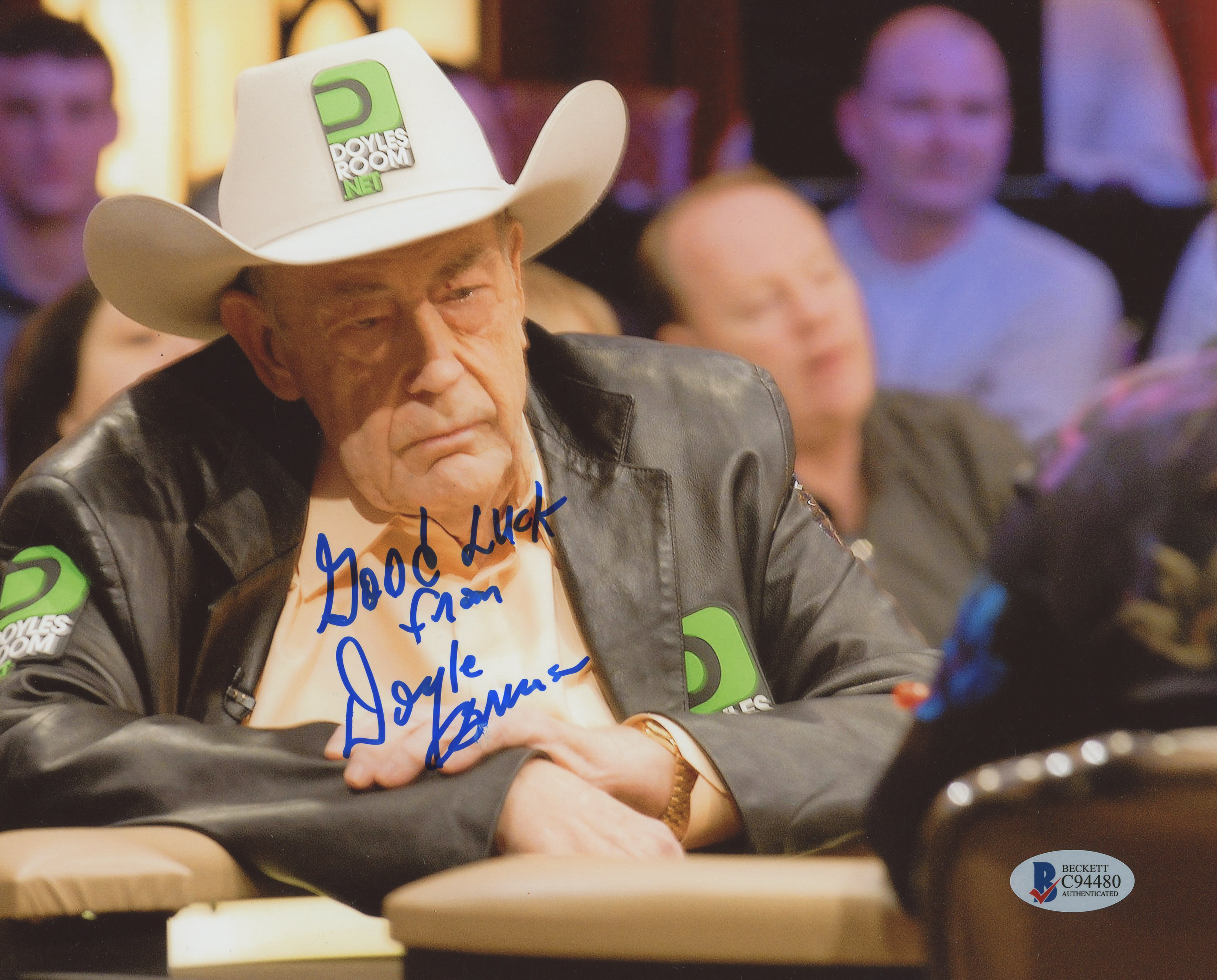 Doyle Brunson Signed 8x10 Photo Inscribed "Good Luck From" (Beckett COA) at PristineAuction.com Doyle Brunson Signed 8x10 Photo Inscribed "Good Luck From" (Beckett COA) at PristineAuction.com