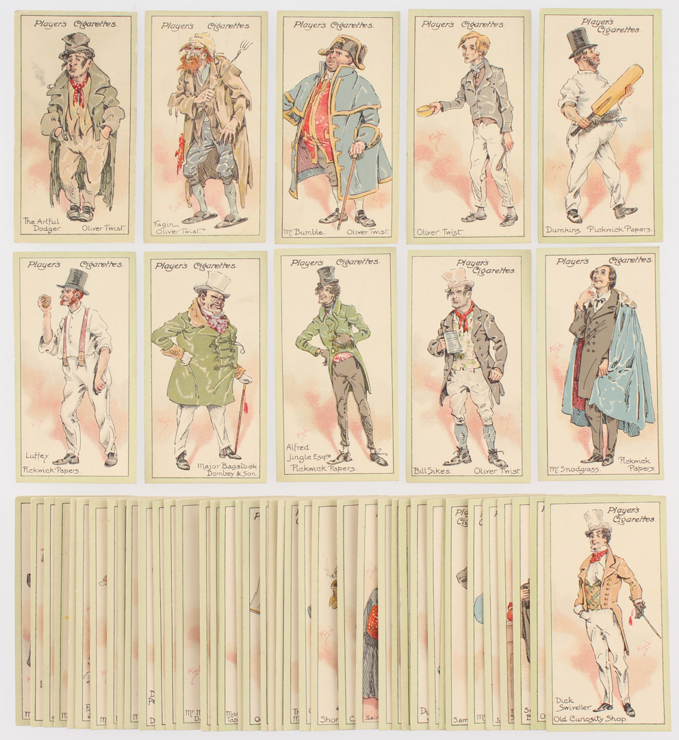 1912 Player's "Characters From Dickens" Complete Set of (50) Cigarette Cards With #4 Oliver Twist at PristineAuction.com 1912 Player's "Characters From Dickens" Complete Set of (50) Cigarette Cards With #4 Oliver Twist at PristineAuction.com