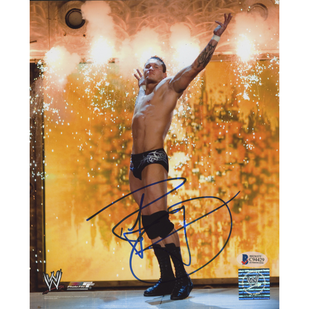 Randy Orton Signed WWE 8x10 Photo (Beckett COA) Pristine Auction