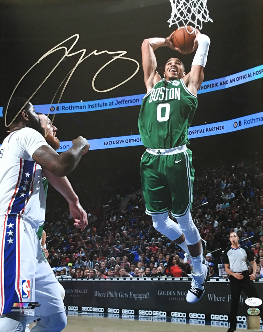 Jayson Tatum Signed Celtics "Slam Dunk" 16x20 Photo (JSA COA) at PristineAuction.com Jayson Tatum Signed Celtics "Slam Dunk" 16x20 Photo (JSA COA) at PristineAuction.com