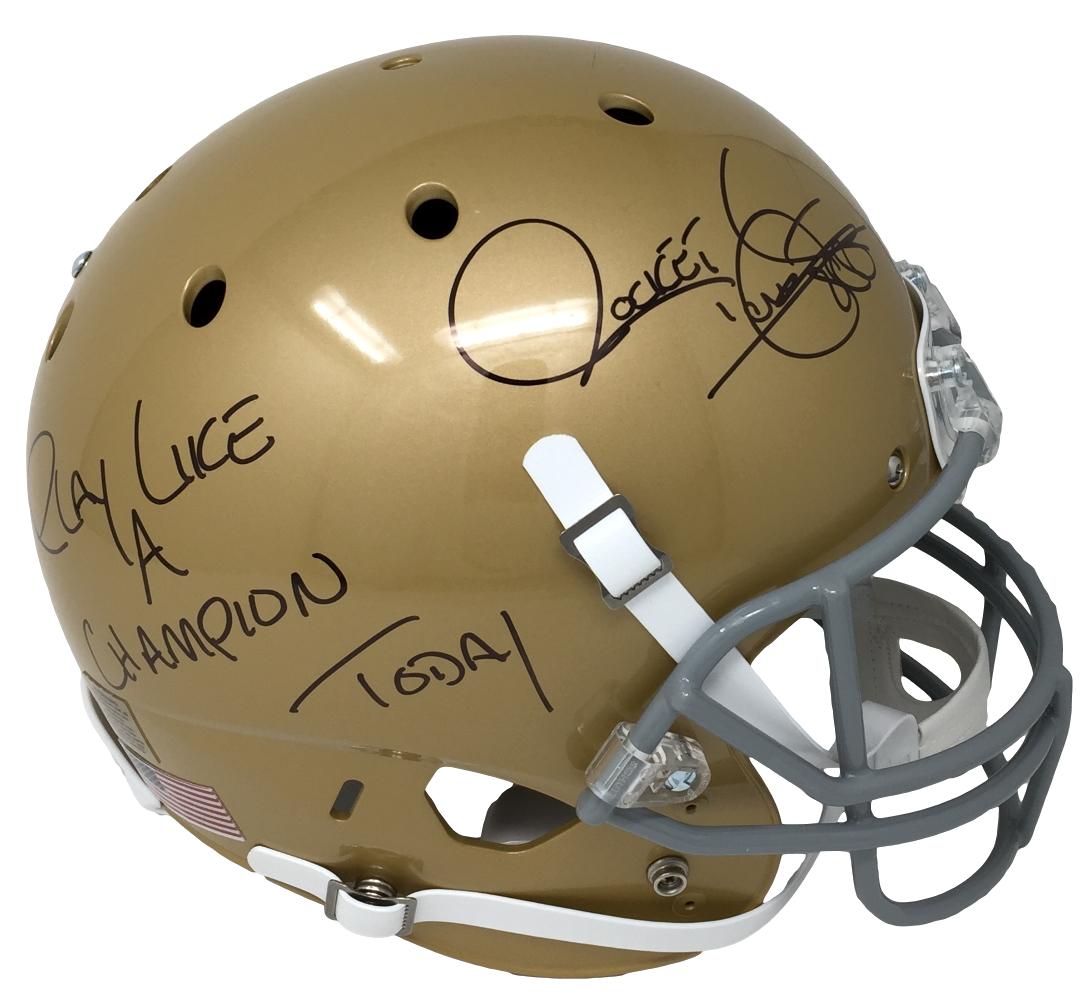 Raghib Rocket Ismail Signed Notre Dame Fighting Irish Full-Size Helmet Inscribed "Play Like A Champion Today" (JSA COA) at PristineAuction.com Raghib Rocket Ismail Signed Notre Dame Fighting Irish Full-Size Helmet Inscribed "Play Like A Champion Today" (JSA COA) at PristineAuction.com