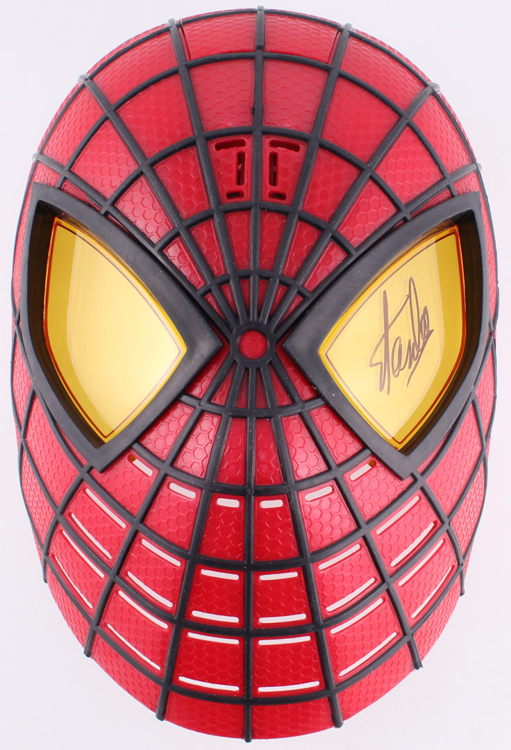 Stan Lee Signed "Spider-Man" Mask with High Quality Display Case (PSA COA) at PristineAuction.com Stan Lee Signed "Spider-Man" Mask with High Quality Display Case (PSA COA) at PristineAuction.com