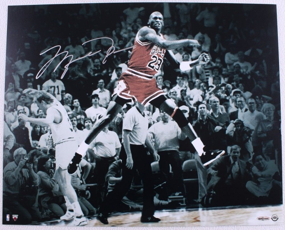 michael jordan last shot signed