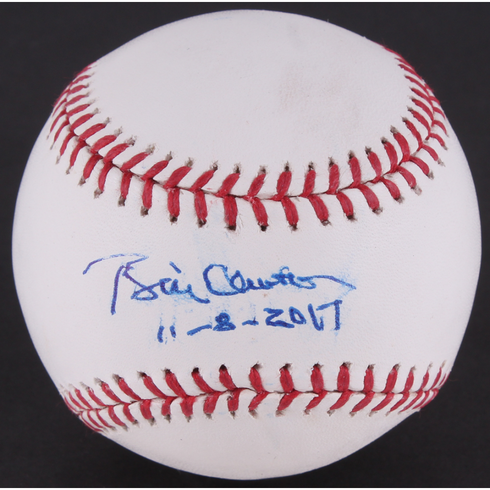 Bill Clinton Signed OML Baseball Inscribed "1182017" (JSA ALOA