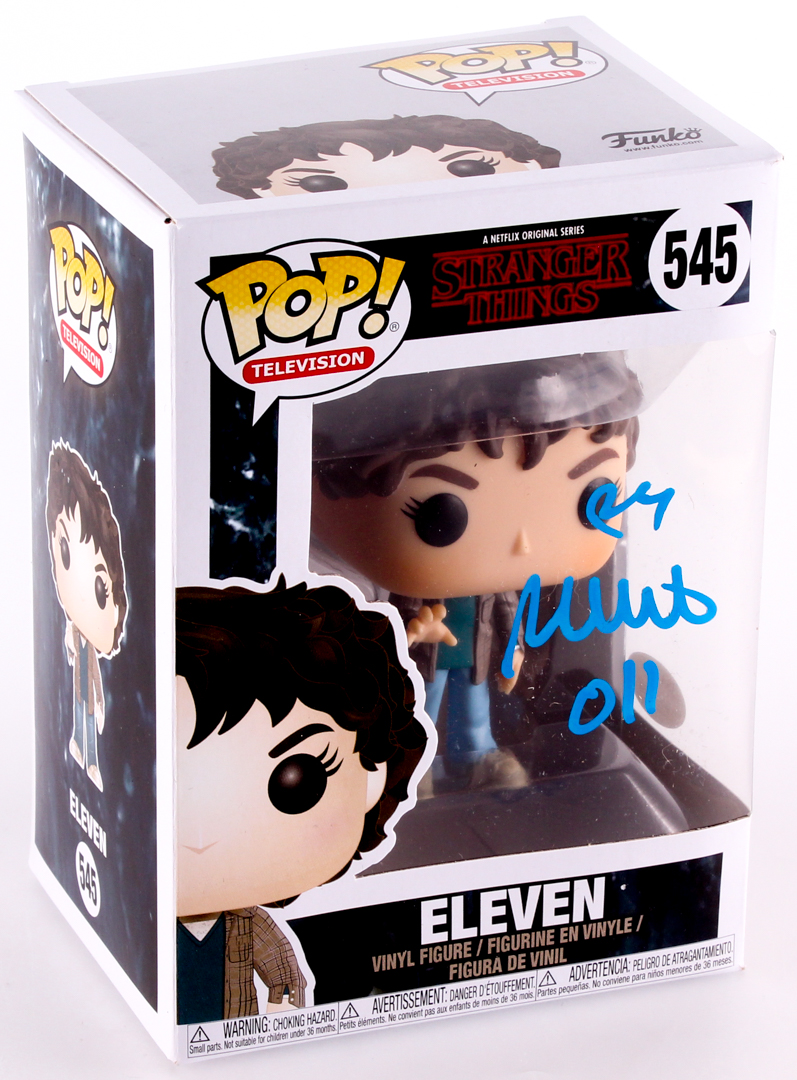 Millie Bobby Brown Signed Eleven "Stranger Things" Funko POP! Vinyl Figure Inscribed "011" (JSA COA) at PristineAuction.com Millie Bobby Brown Signed Eleven "Stranger Things" Funko POP! Vinyl Figure Inscribed "011" (JSA COA) at PristineAuction.com