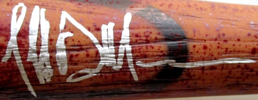 Jeffrey Dean Morgan Signed Lucille "The Walking Dead" Prop Replica Bloody Barbed Wire Baseball Bat (JSA COA) at PristineAuction.com Jeffrey Dean Morgan Signed Lucille "The Walking Dead" Prop Replica Bloody Barbed Wire Baseball Bat (JSA COA) at PristineAuction.com