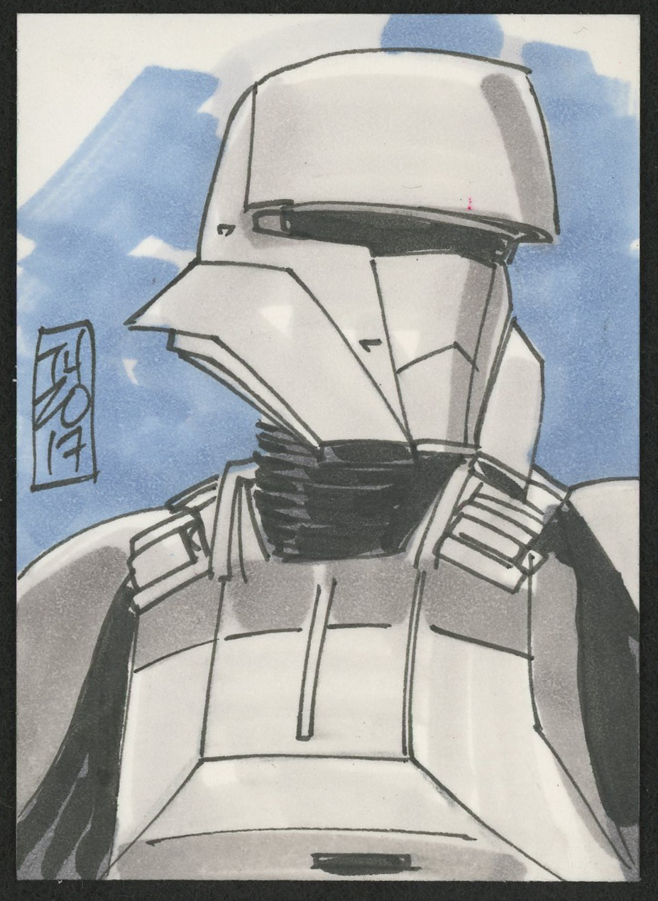 Tom Hodges - Shoretrooper (Rogue One) "Star Wars" Sketch Card (1/1 Original Art) at PristineAuction.com Tom Hodges - Shoretrooper (Rogue One) "Star Wars" Sketch Card (1/1 Original Art) at PristineAuction.com