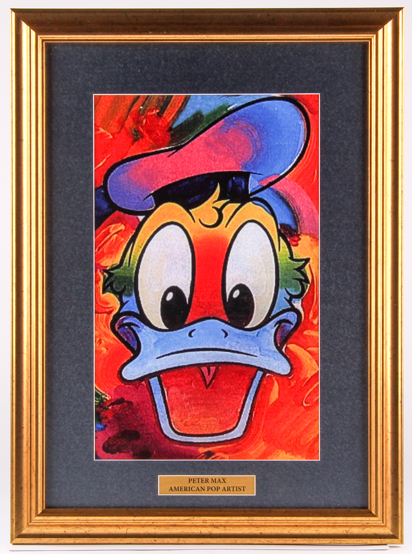 Peter Max "Donald Duck" 16.5x22.5 Custom Framed Print Display at PristineAuction.com Peter Max "Donald Duck" 16.5x22.5 Custom Framed Print Display at PristineAuction.com