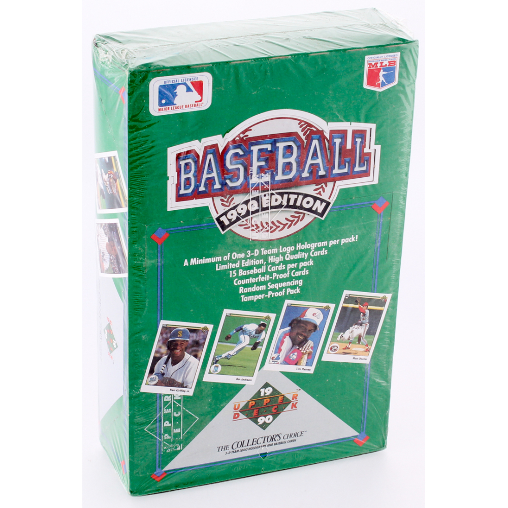 1990 Upper Deck Unopened Baseball Box of (36) Packs Pristine Auction