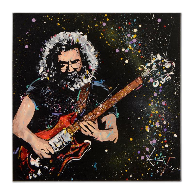 KAT Signed "Jerry & Rosebud" 30x30 Original Acrylic Painting on Canvas at PristineAuction.com KAT Signed "Jerry & Rosebud" 30x30 Original Acrylic Painting on Canvas at PristineAuction.com