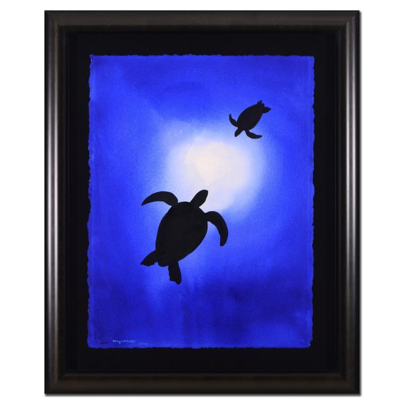 Wyland Signed "Two Turtles" 32x39 Custom Framed Original Watercolor Painting at PristineAuction.com Wyland Signed "Two Turtles" 32x39 Custom Framed Original Watercolor Painting at PristineAuction.com