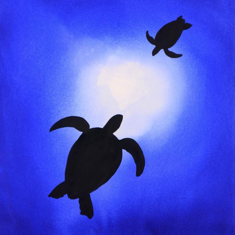 Wyland Signed "Two Turtles" 32x39 Custom Framed Original Watercolor Painting at PristineAuction.com Wyland Signed "Two Turtles" 32x39 Custom Framed Original Watercolor Painting at PristineAuction.com