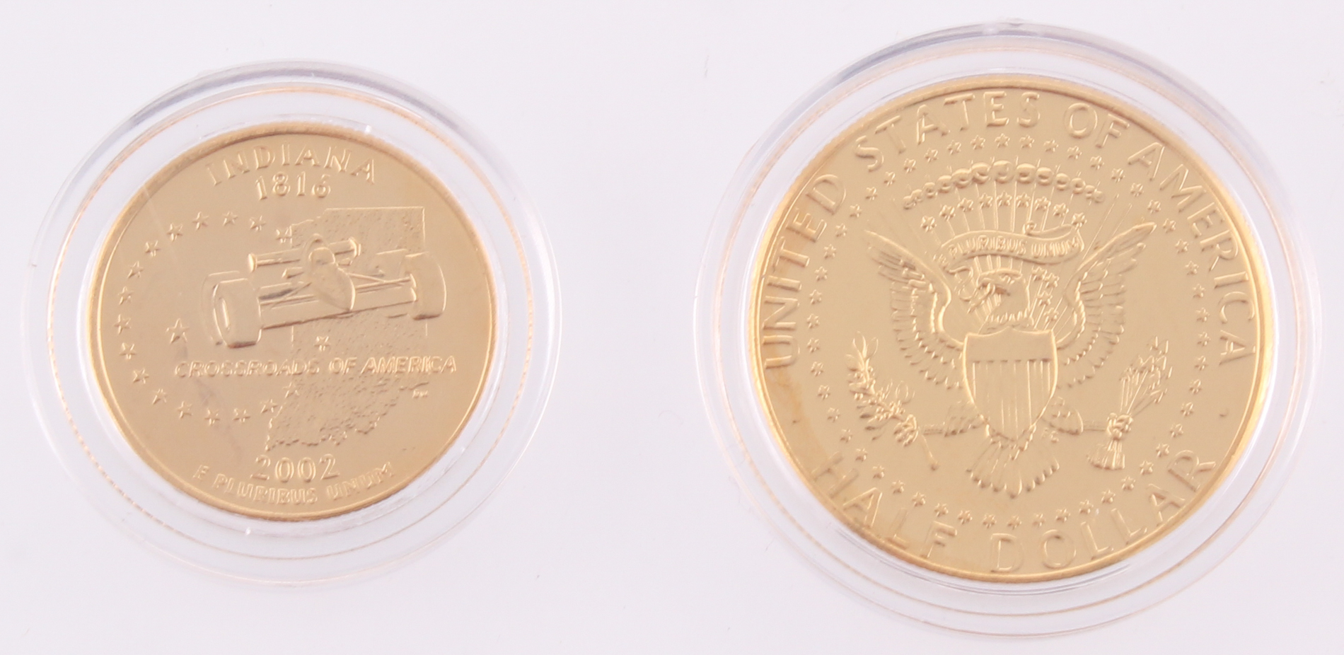 Set of (2) Elvis Presley 24K Gold Plated Colorized Coins | Pristine Auction