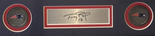 Tom Brady Patriots 22x27 Custom Framed Photo Display with Laser Engraved Autograph at PristineAuction.com Tom Brady Patriots 22x27 Custom Framed Photo Display with Laser Engraved Autograph at PristineAuction.com