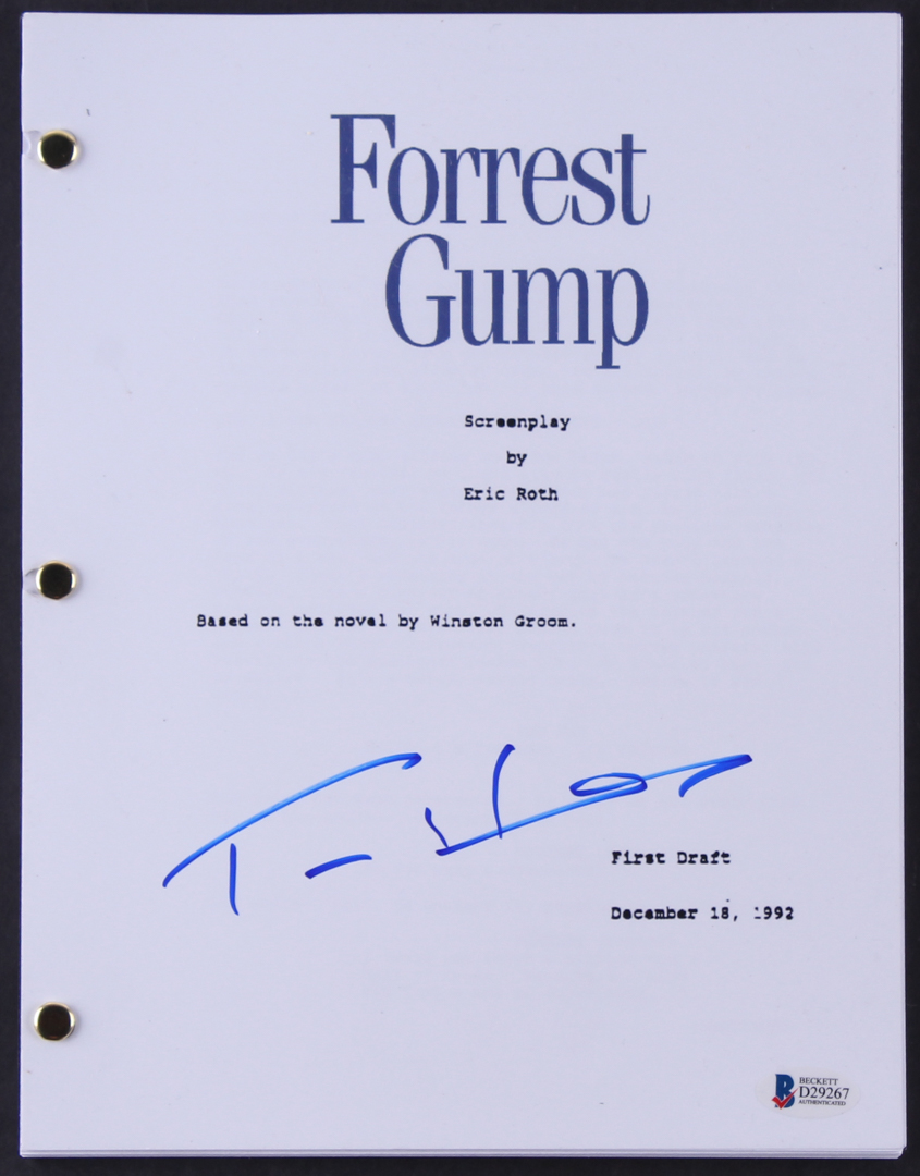 Tom Hanks Signed "Forrest Gump" Full Movie Script (Beckett COA) at PristineAuction.com Tom Hanks Signed "Forrest Gump" Full Movie Script (Beckett COA) at PristineAuction.com