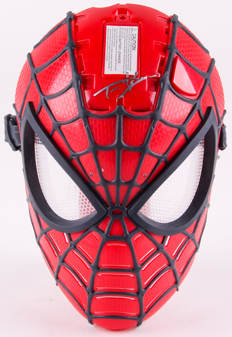 Tom Holland Signed "Spider-Man" Mask (JSA Hologram) at PristineAuction.com Tom Holland Signed "Spider-Man" Mask (JSA Hologram) at PristineAuction.com