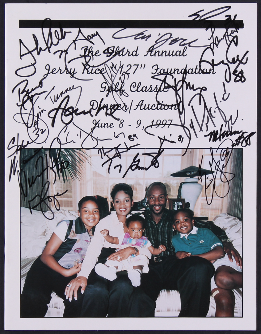 The Third Annual Jerry Rice "127" Foundation Golf Classic Program Signed by (21) With Steve Young, Tony Granato, Steve Mariucci (JSA ALOA) at PristineAuction.com The Third Annual Jerry Rice "127" Foundation Golf Classic Program Signed by (21) With Steve Young, Tony Granato, Steve Mariucci (JSA ALOA) at PristineAuction.com