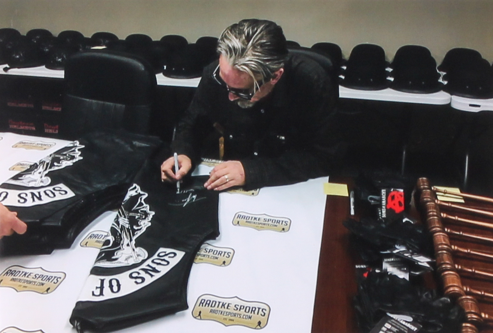Tommy Flanagan & Ryan Hurst Signed "Sons of Anarchy" Vest Inscribed "Chibs" & "Opie" (Radtke COA) at PristineAuction.com Tommy Flanagan & Ryan Hurst Signed "Sons of Anarchy" Vest Inscribed "Chibs" & "Opie" (Radtke COA) at PristineAuction.com