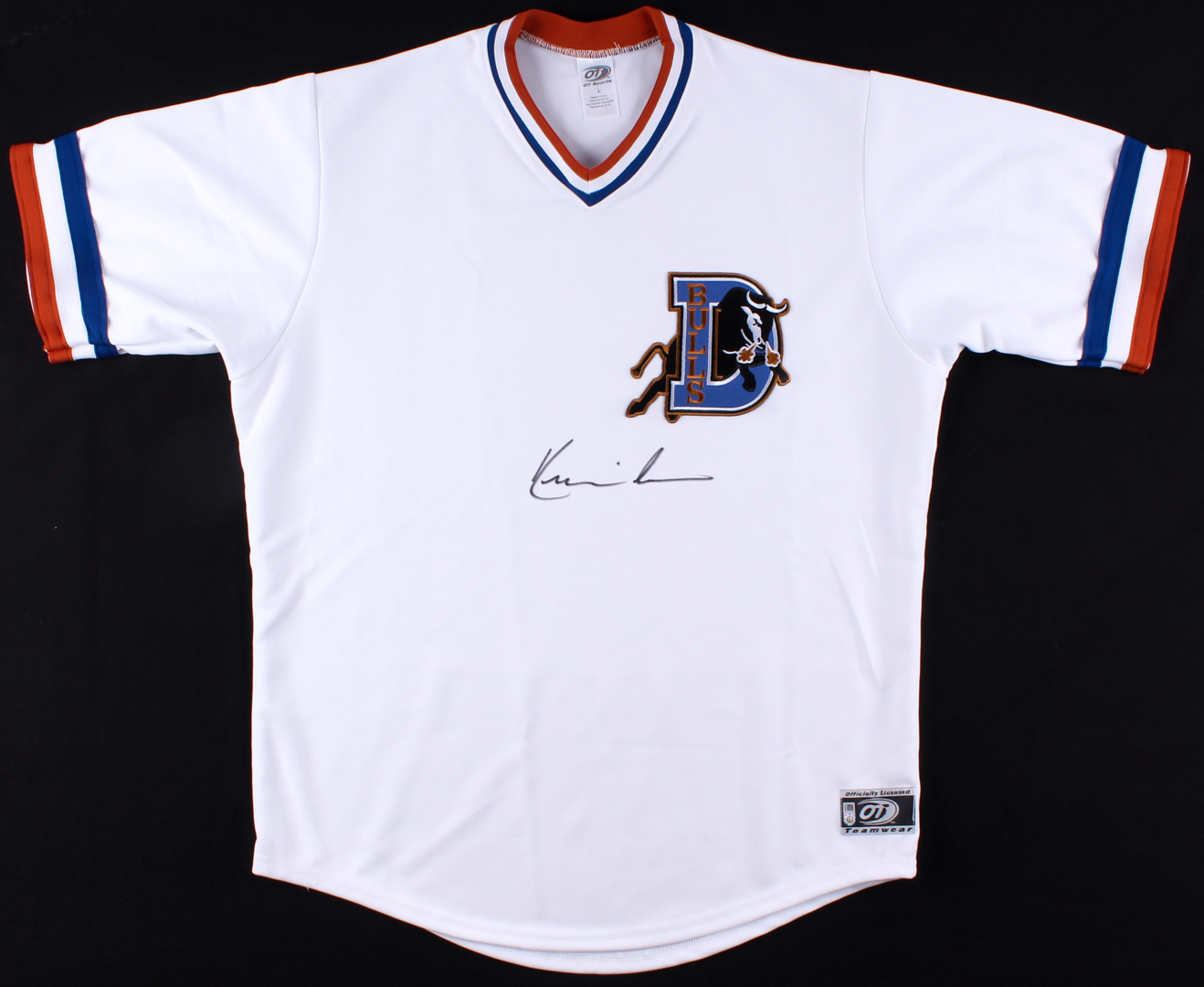 Kevin Costner Signed "Bull Durham" Bulls Jersey (MLB Hologram) at PristineAuction.com Kevin Costner Signed "Bull Durham" Bulls Jersey (MLB Hologram) at PristineAuction.com