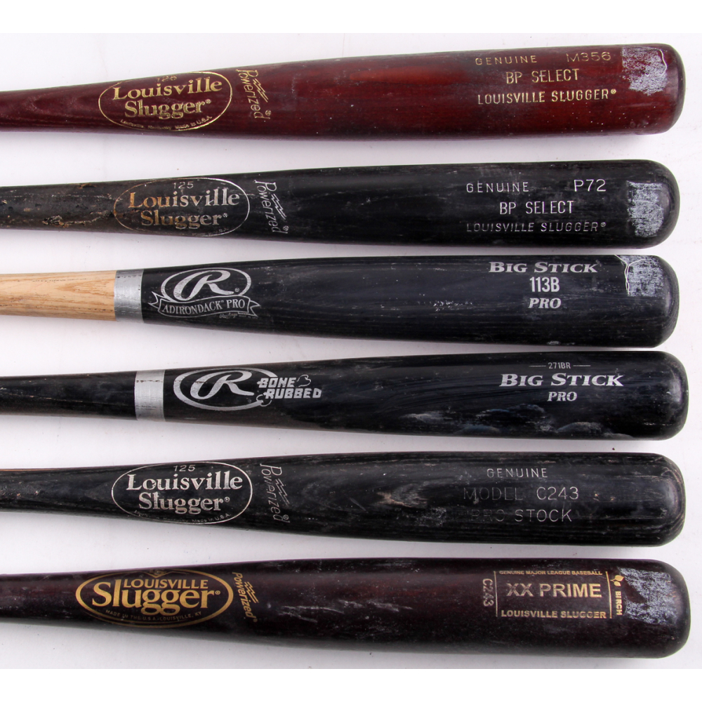 Lot of (6) Assorted GameUsed Baseball Bats Pristine Auction