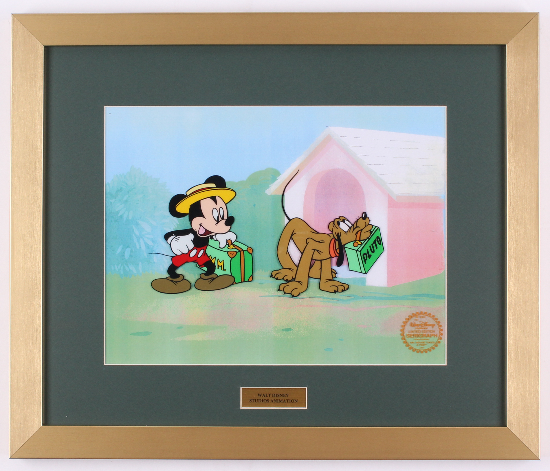 Walt Disney Mickey Mouse "Mr. Mouse Takes a Trip" 16x19 Custom Framed Limited Edition Serigraph Cel at PristineAuction.com Walt Disney Mickey Mouse "Mr. Mouse Takes a Trip" 16x19 Custom Framed Limited Edition Serigraph Cel at PristineAuction.com