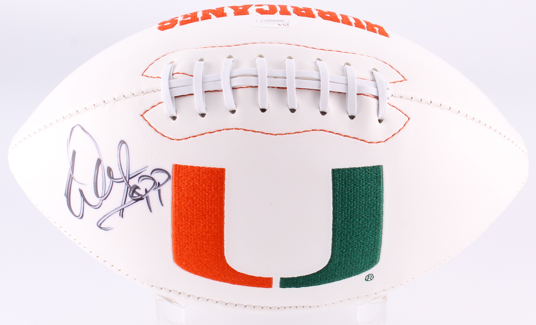 Warren Sapp Signed Miami Hurricanes Logo Football (JSA COA) at PristineAuction.com Warren Sapp Signed Miami Hurricanes Logo Football (JSA COA) at PristineAuction.com