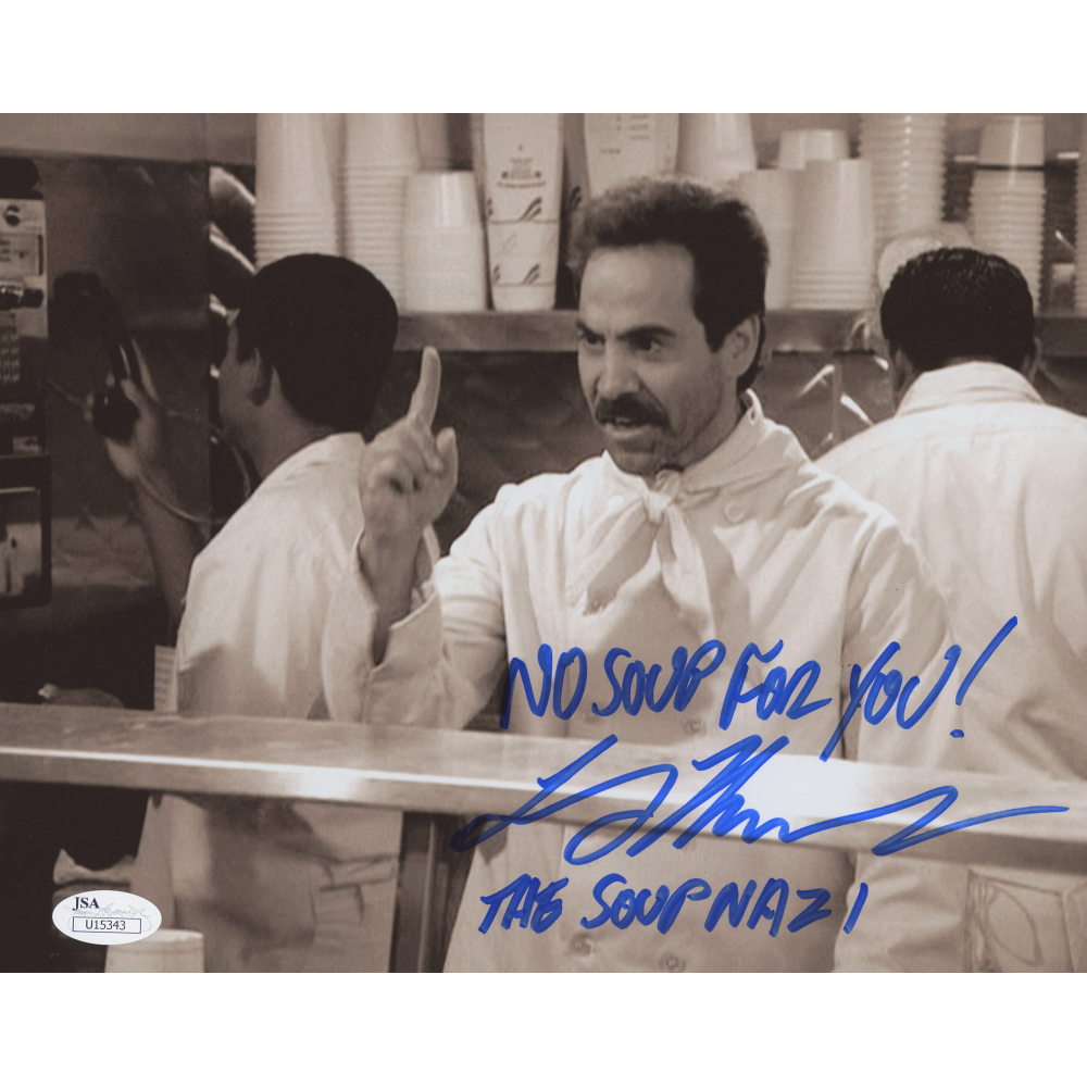 Larry Thomas Signed "Seinfeld" 8x10 Photo Inscribed "No Soup For You